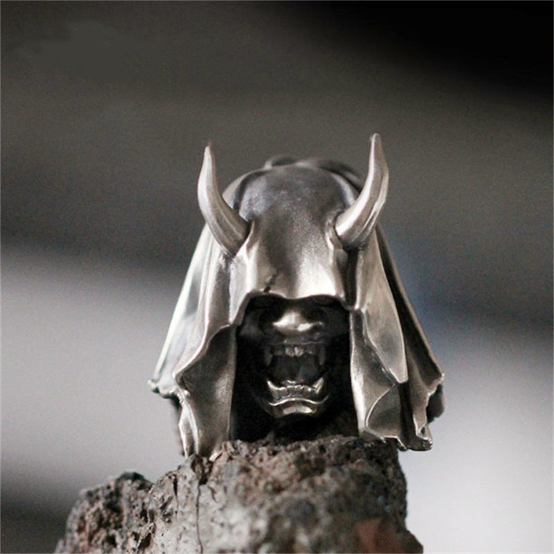Fanged Demon Mask Pendant Retro Gothic