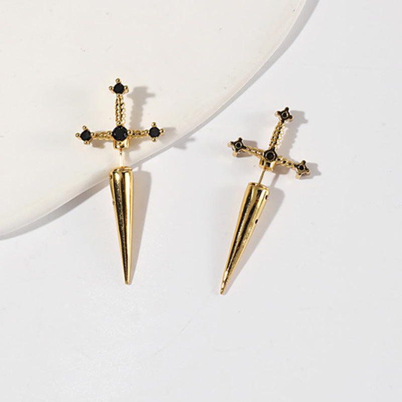 Front And Back Earrings Gothic Jewelry Earmuffs
