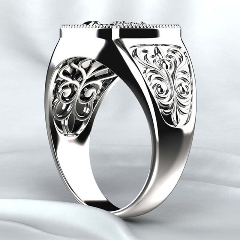 New Creative Scorpio Embossed Men's Ring Epoxy Totem Pattern Carved Poisonous Scorpion Ring Ring