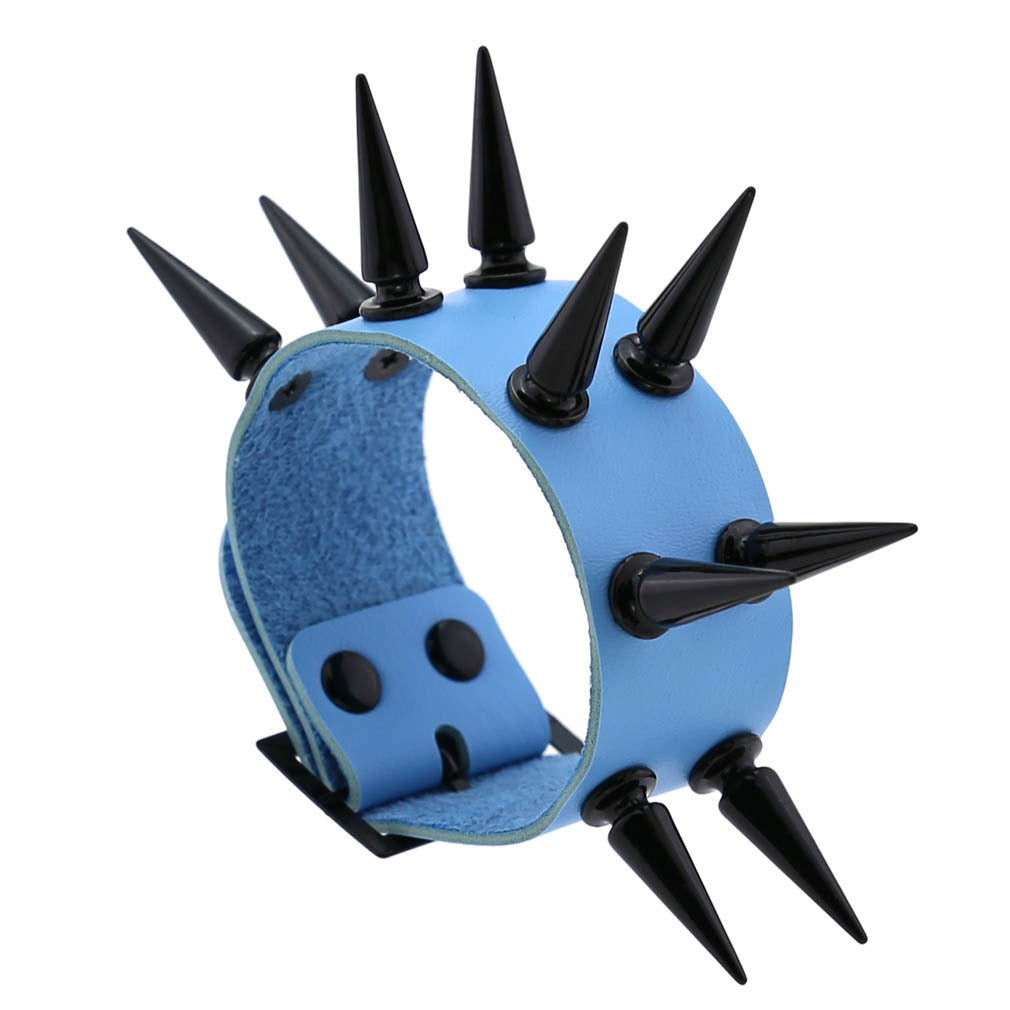Emo Spike Bracelet Vegan Leather Punk Bracelets Goth Girl Boy Cuff Bangle
