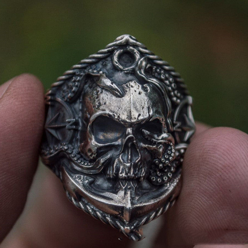 Men's Ring Squid Adsorption Compass