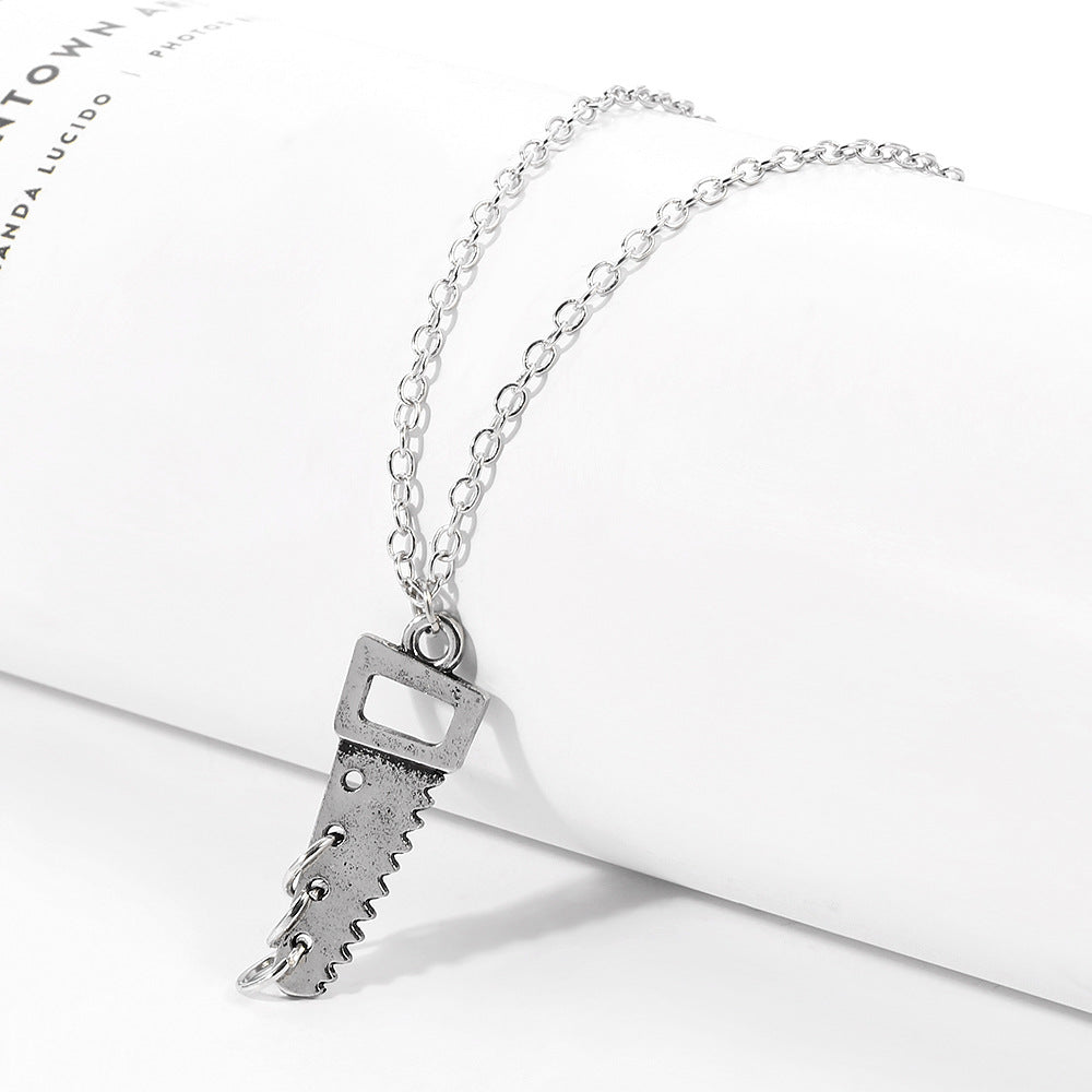 Street Cool Dark Wind Saw Necklace Personality Punk