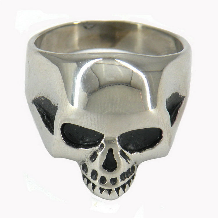 Stainless steel skull ring