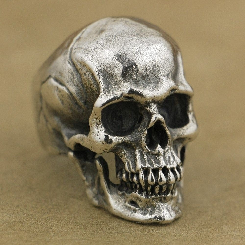 Hot Sale New Style Men's Retro Rock Locomotive Wind Crack Skull Ring