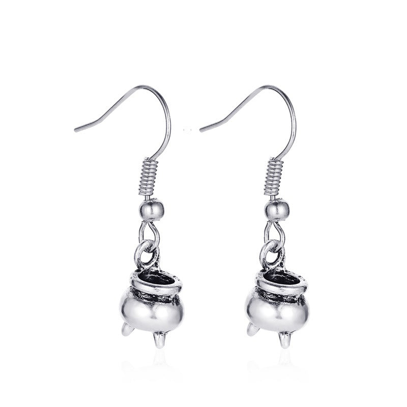 Vintage Skull Bat Spider Earrings
