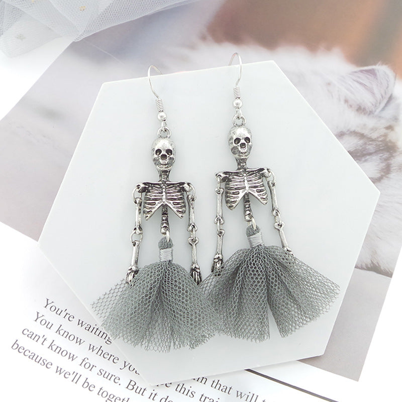 Fashion Skull Earrings Personality Human Body Earrings Women