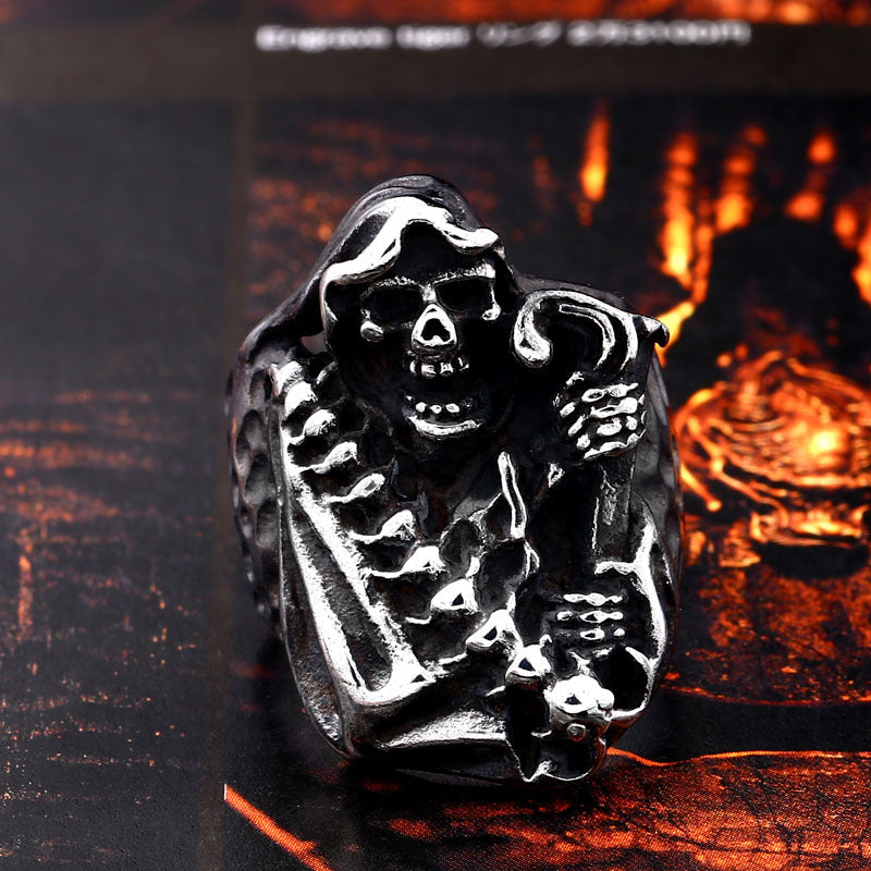 Men's Punk Titanium Steel Creative Ring Vintage