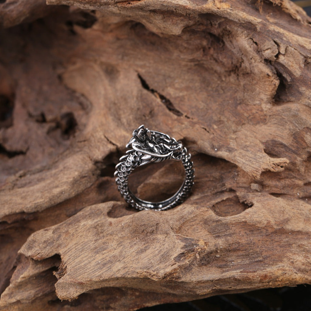 Vintage Dragon Ring Male Character