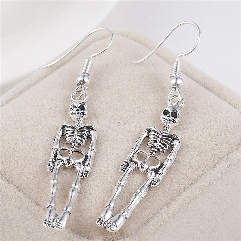 European And American New Creative Earrings Alternative Retro Skull Pendant Earrings Halloween Accessories