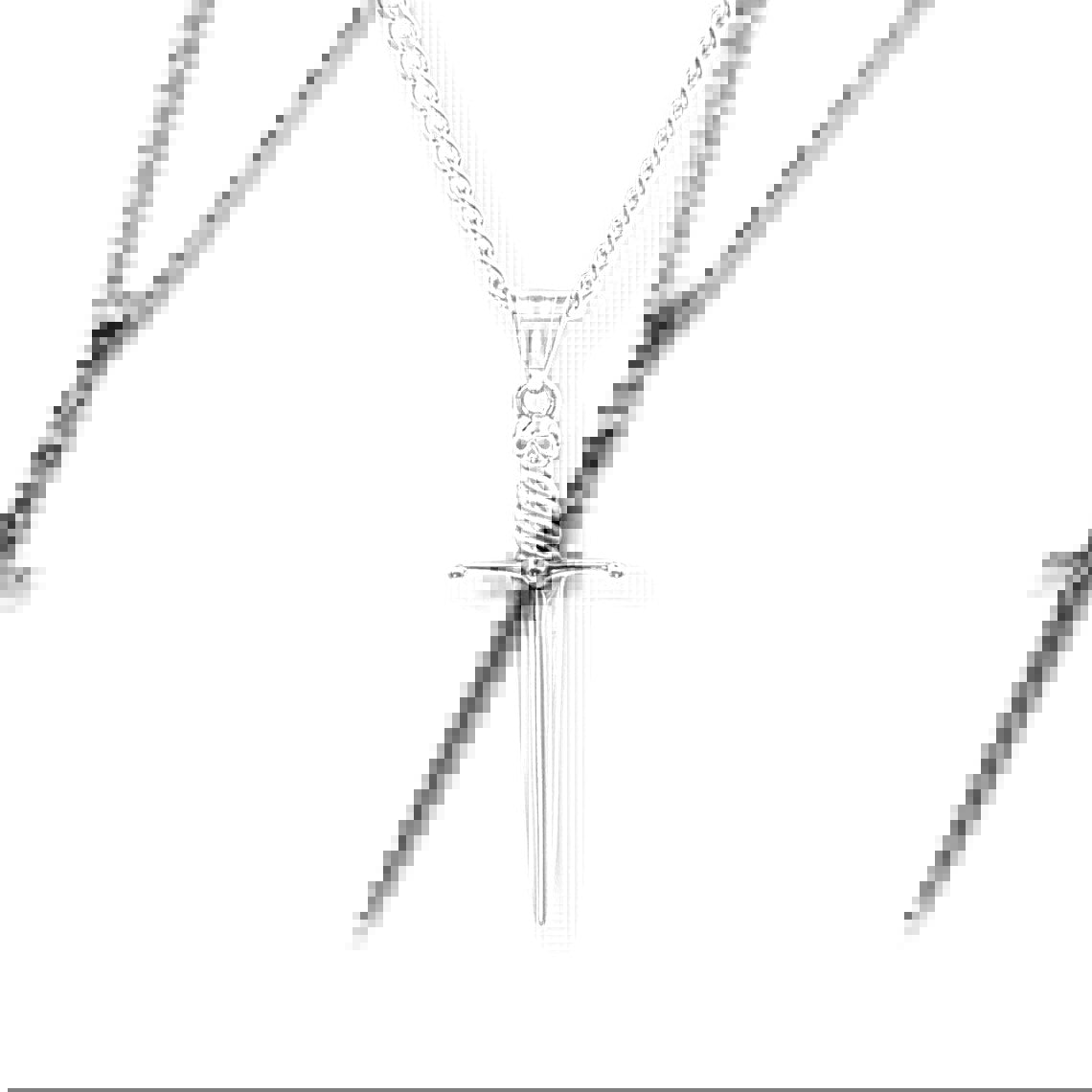 Punk Cross Sword Alloy Pendant Necklace