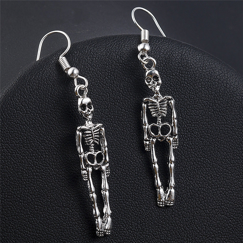 European And American New Creative Earrings Alternative Retro Skull Pendant Earrings Halloween Accessories
