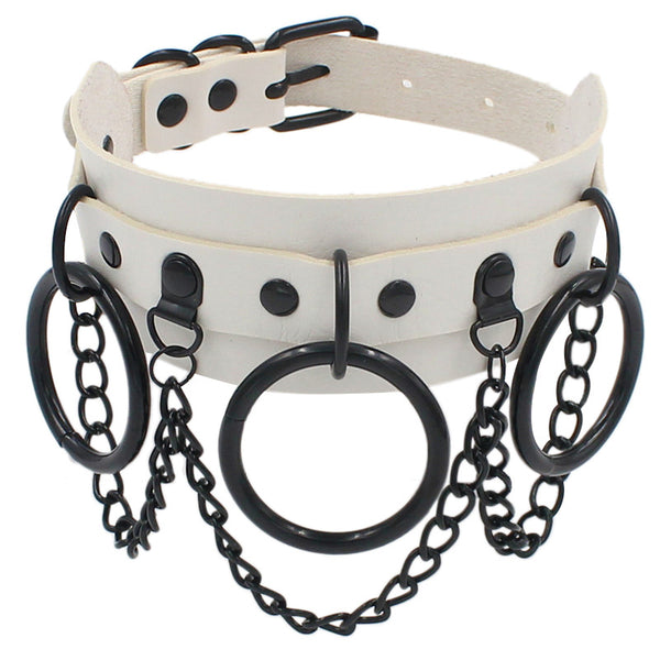 Dark Gothic Harajuku PU Leather Collar
