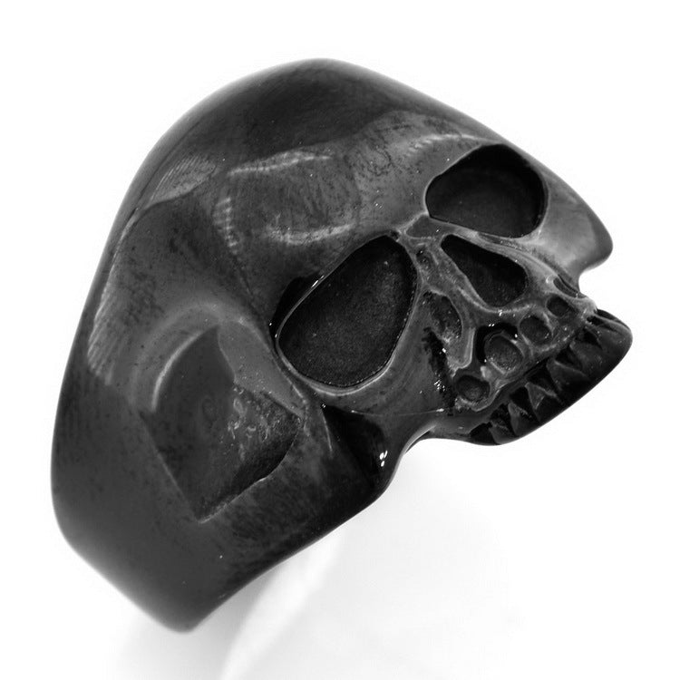 Stainless steel skull ring