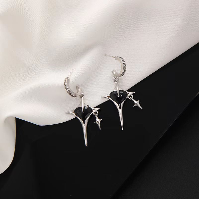 Cross Enamel Love Necklace Star Earrings