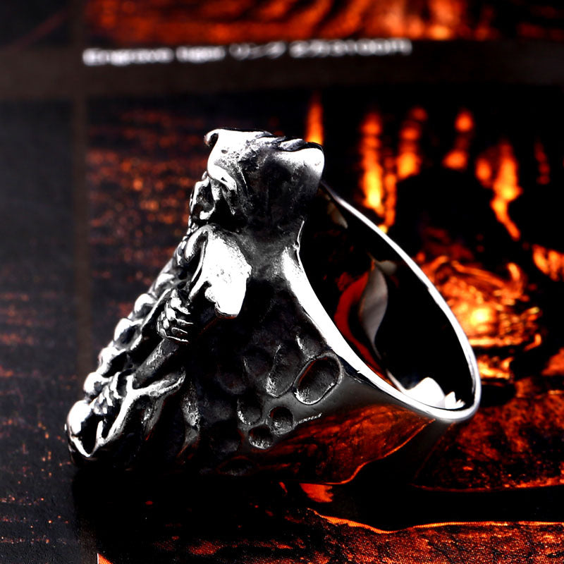 Men's Punk Titanium Steel Creative Ring Vintage
