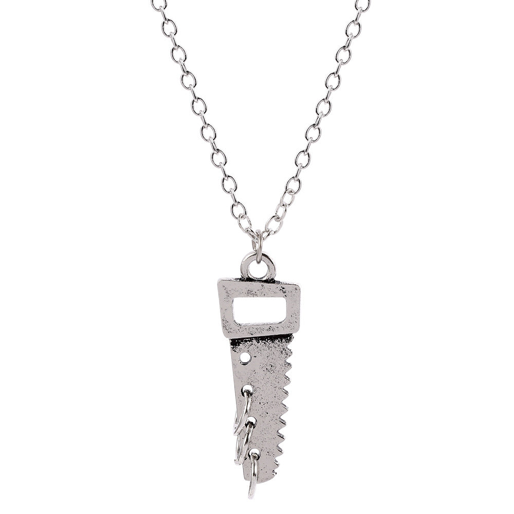 Street Cool Dark Wind Saw Necklace Personality Punk