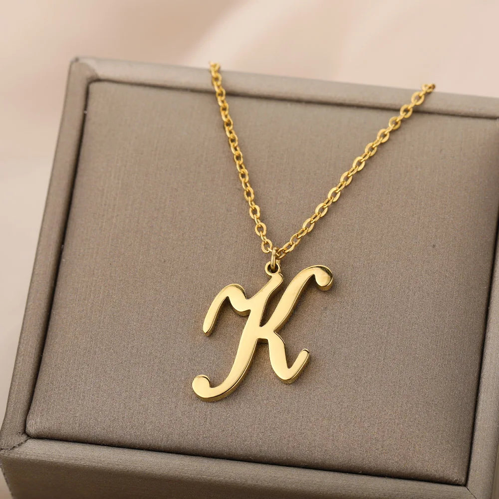 Dainty Initial Letter Necklaces