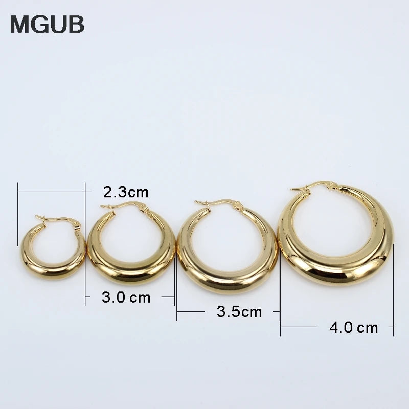 Big Circle Hoop Earrings