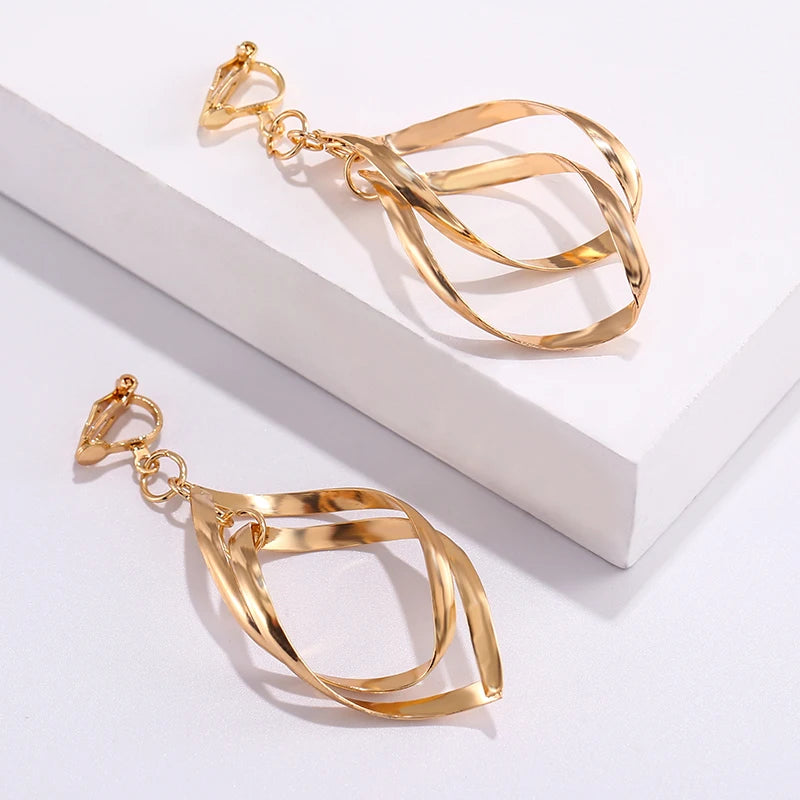 big round Clip earrings