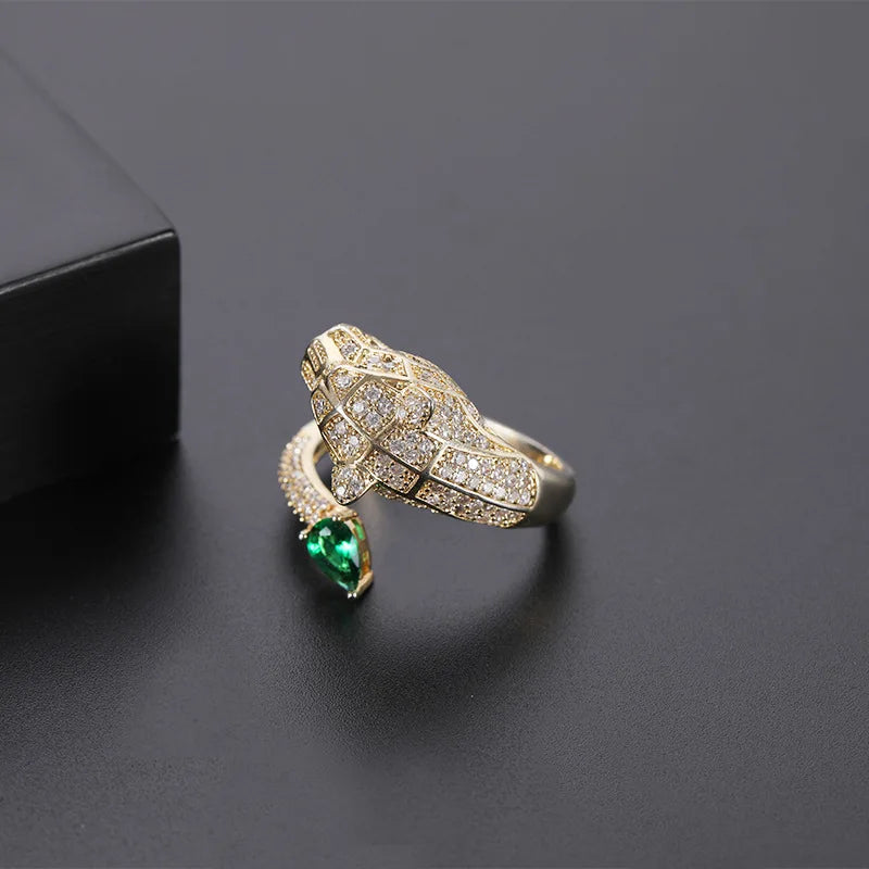 Leopard Head Ring