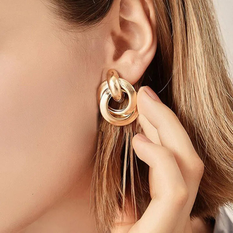 Twisted Geometric Earrings