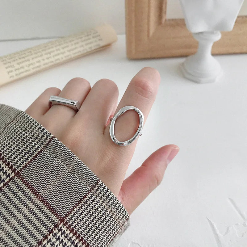 XIYANIKE Irregular Hollow Opening Ring
