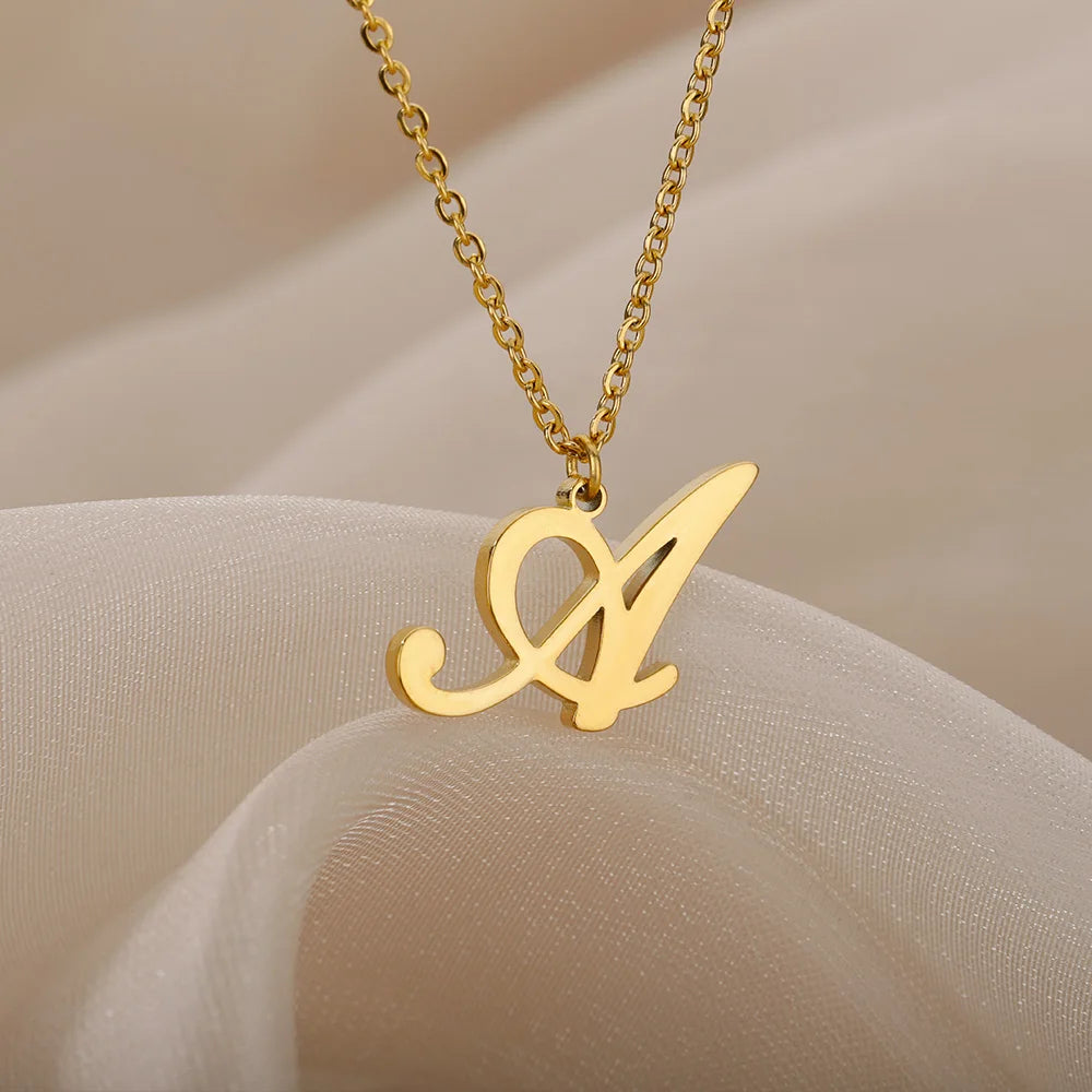 Dainty Initial Letter Necklaces