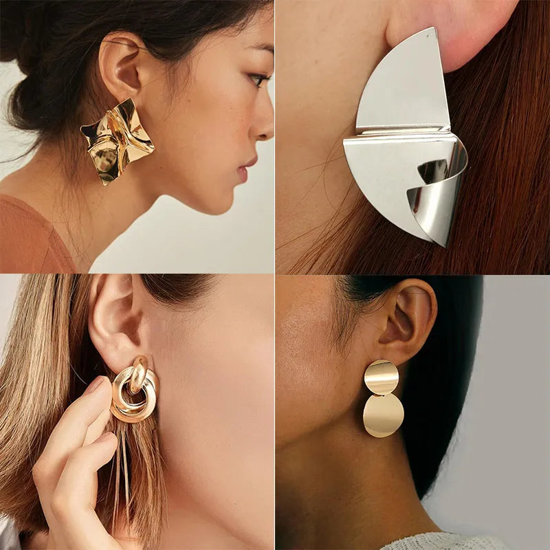 Twisted Geometric Earrings