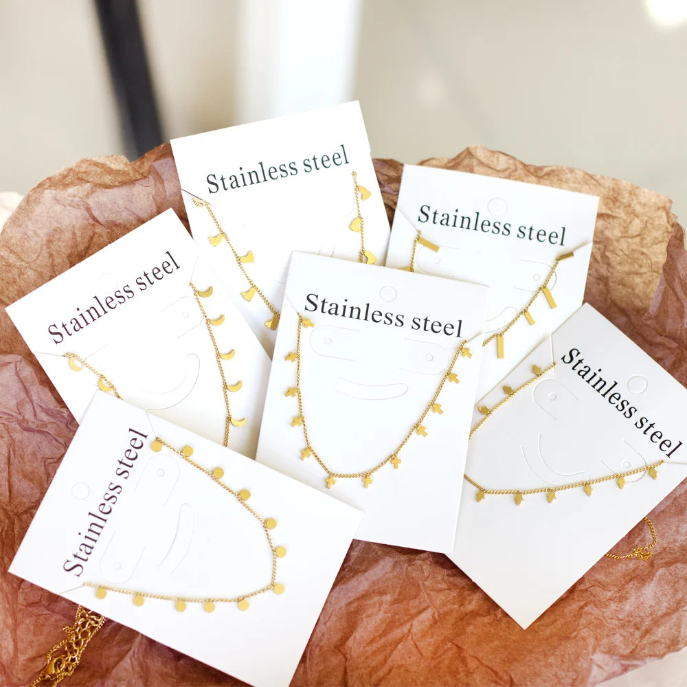 Chains Necklaces Bohemia Star Heart Collier Elegant