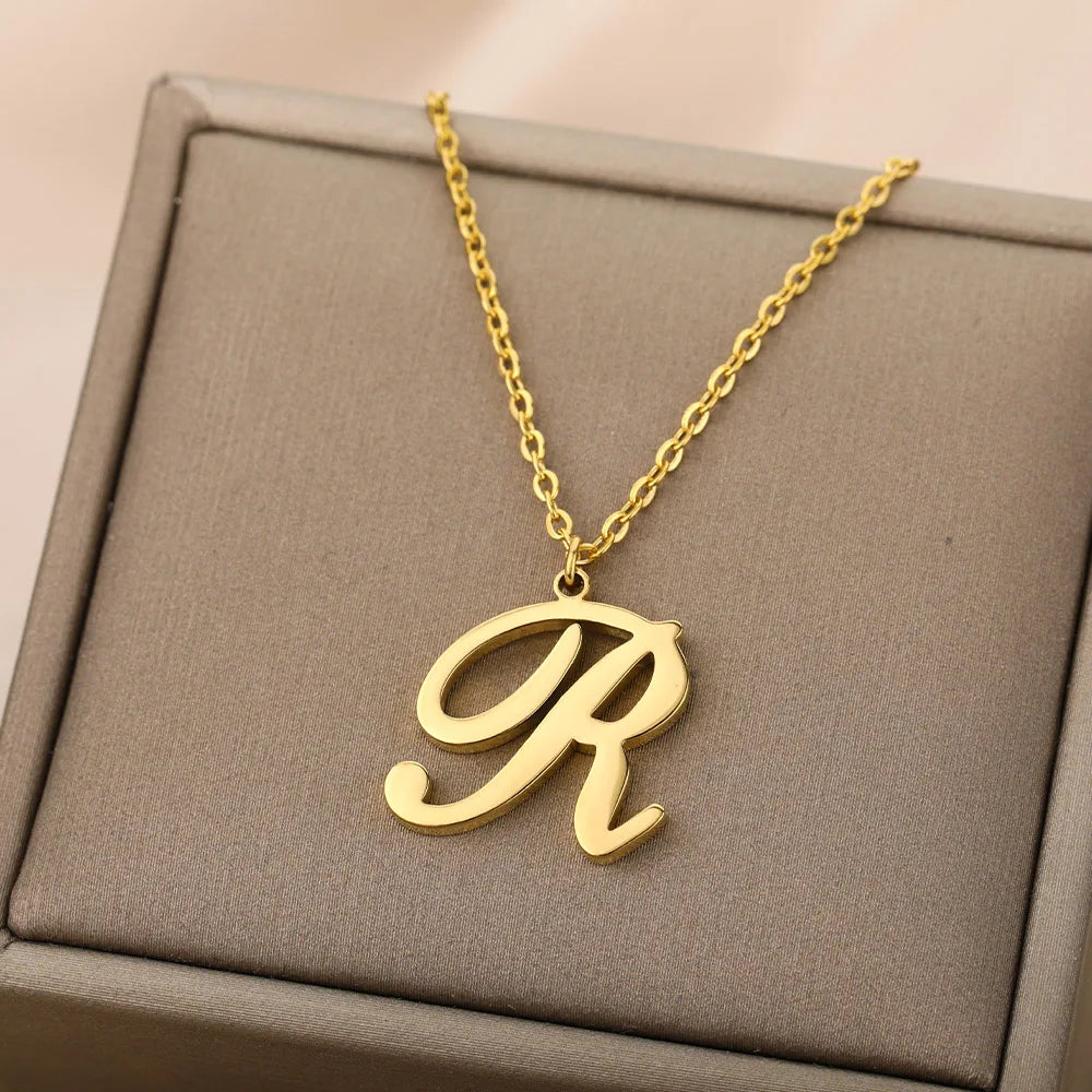 Dainty Initial Letter Necklaces