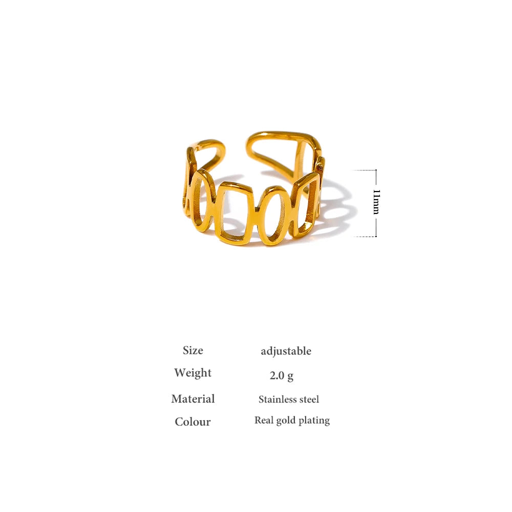 Yhpup  Irregular Opening Ring