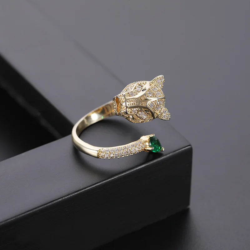 Leopard Head Ring