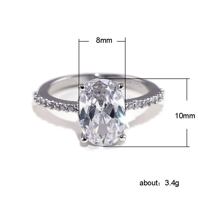 Huitan Oval Finger Ring