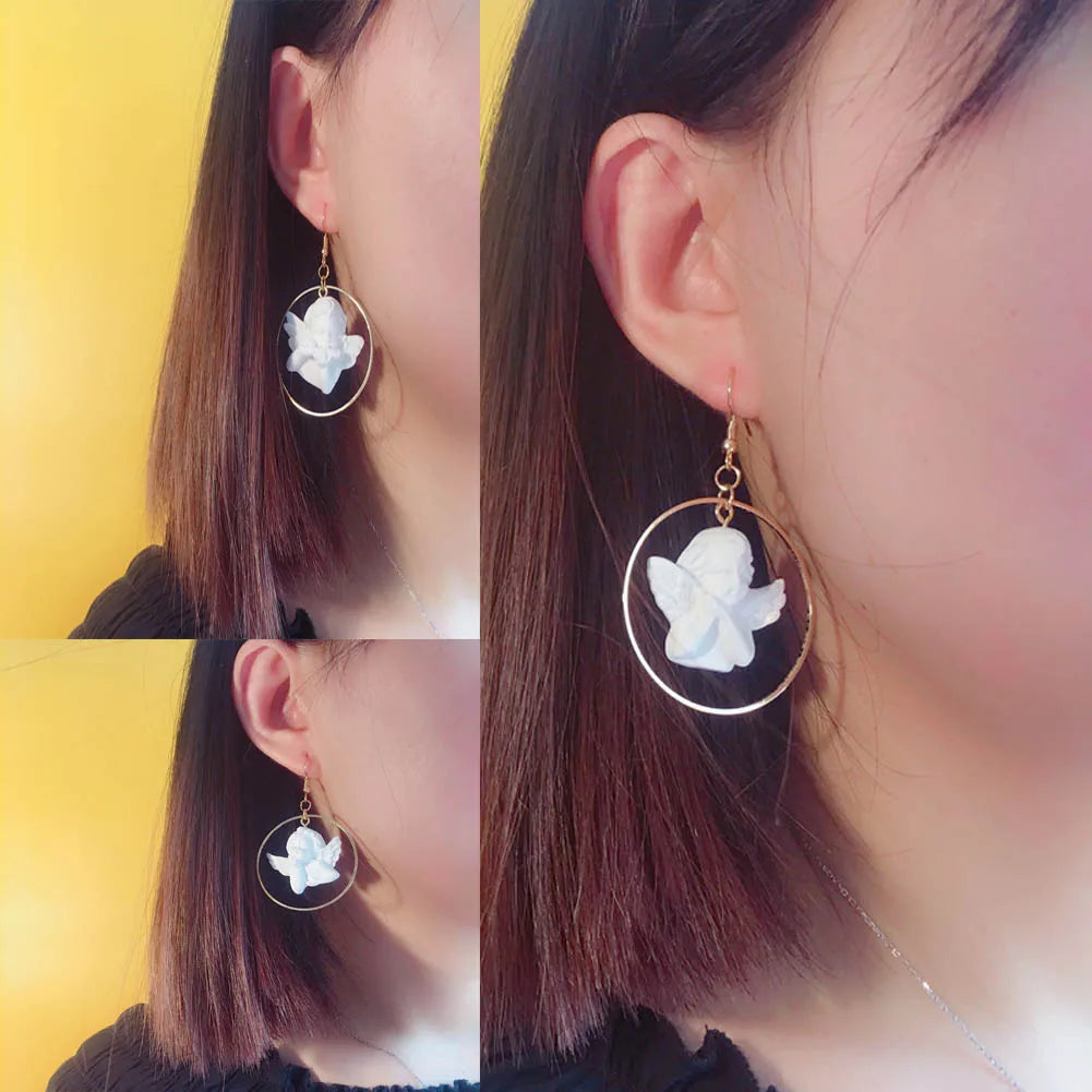 Ethnic Big Cross Long Earrings
