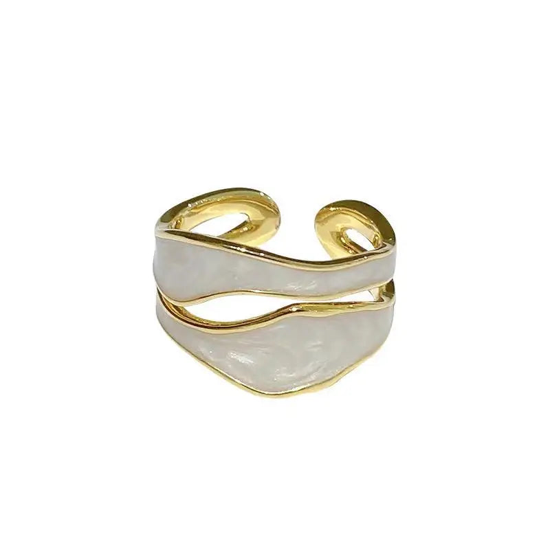 Double Oil Drip Open Rings