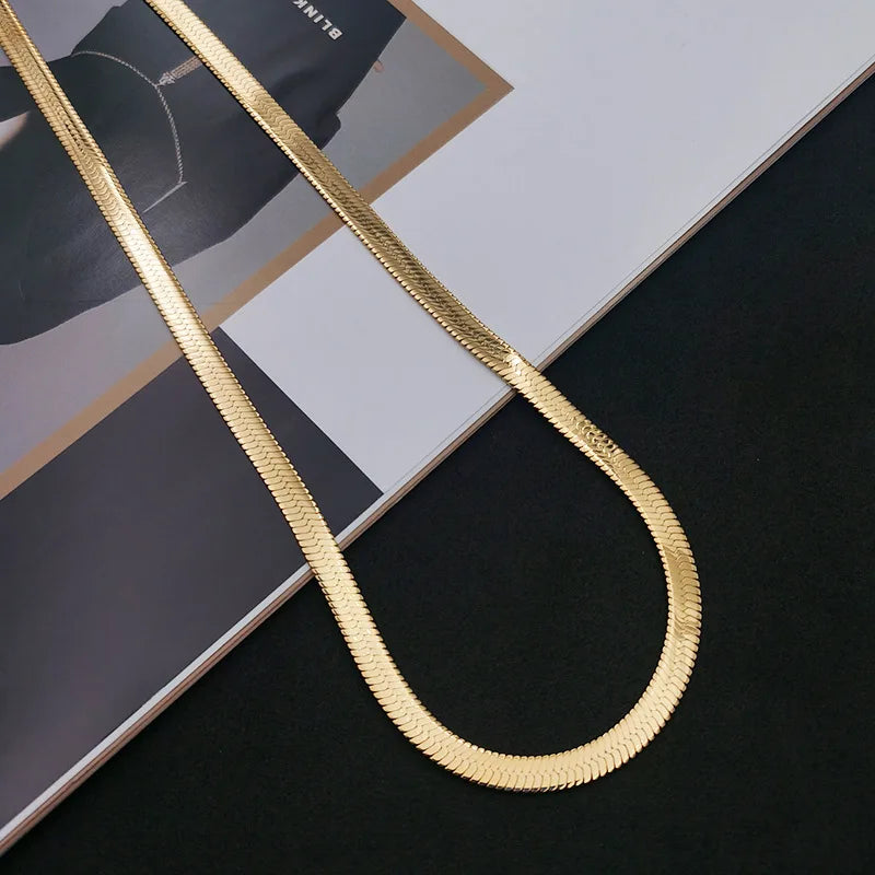 Blade Necklace Snake Bone Chain