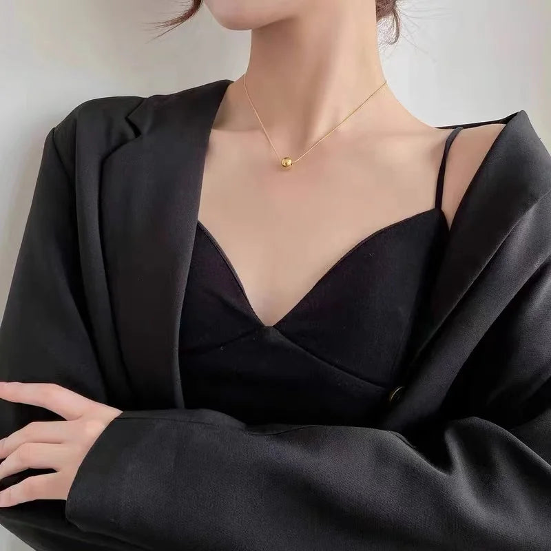 Ball Pendant  Short Necklace