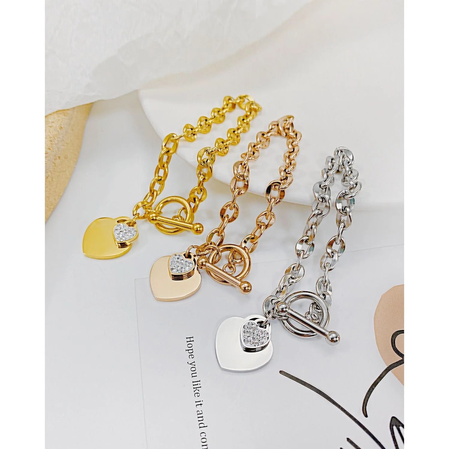 Heart Pendant Bracelet & Bangle For Women