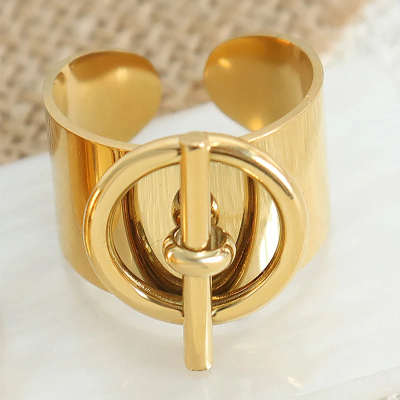 Plated Punk Open Ring
