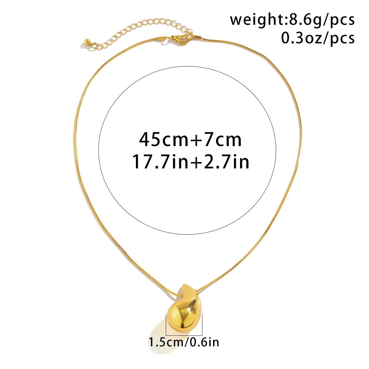 Snake Bone Chain Beans Pea Pendant Choker Necklace