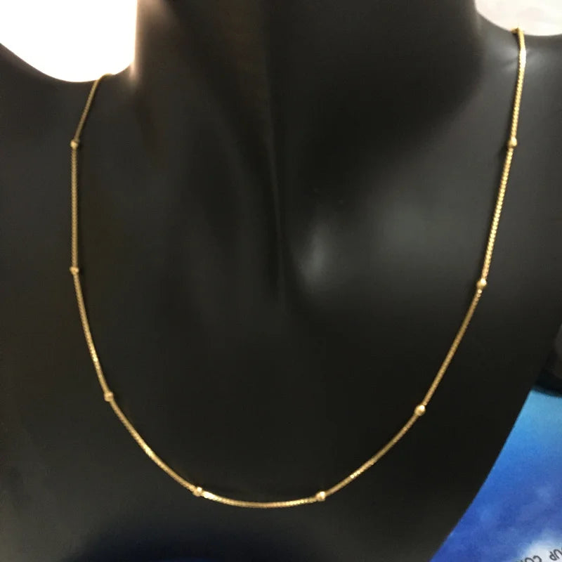 Chain Beaded Necklace Short Chain for Woman Charm Jewelry