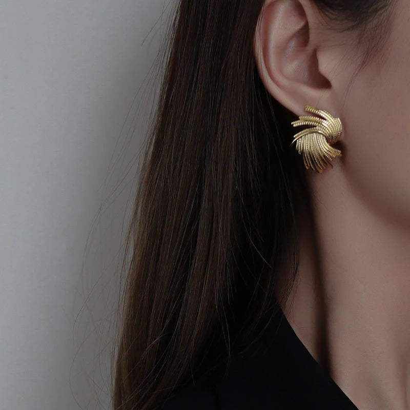 Twist Big Clip Earrings