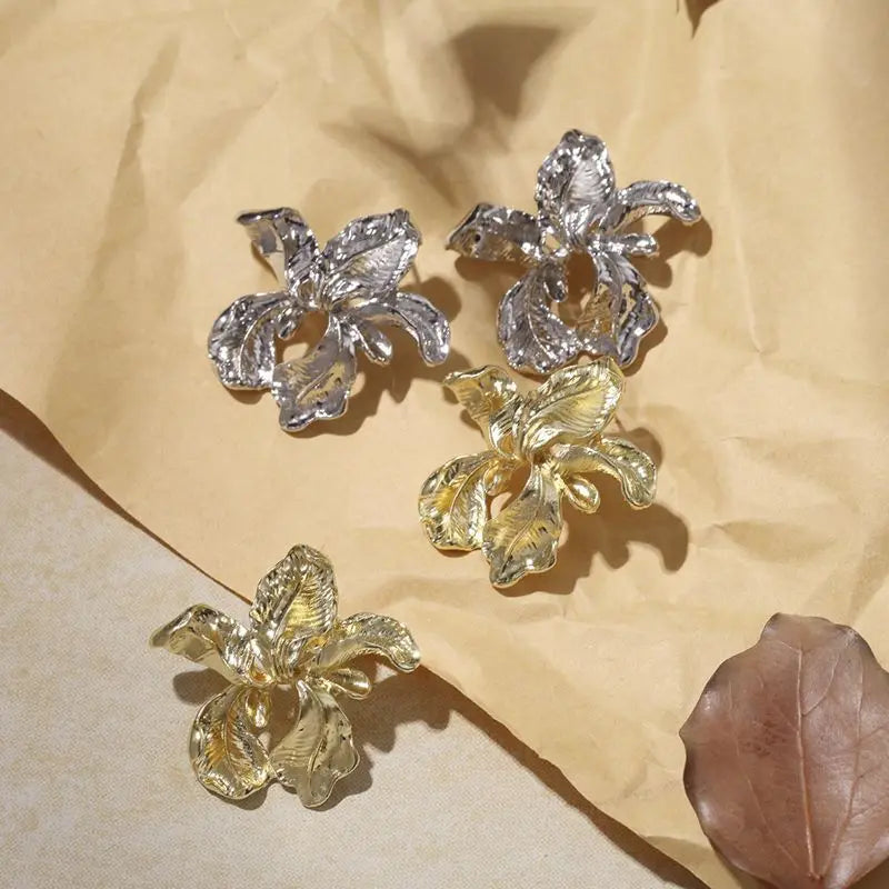 Biloba Leaf Shape Drop Earrings