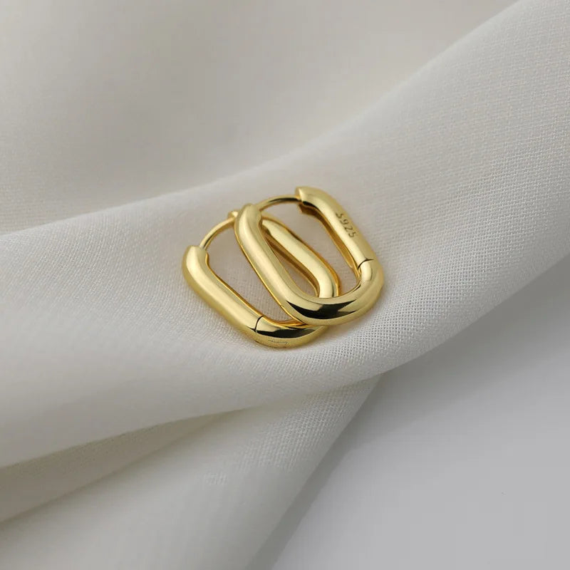 U-Shape Hoop Earrings