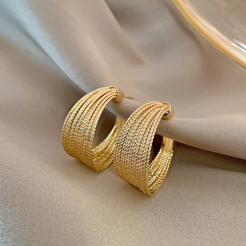 Retro Exaggerated Multilayer Stud Earrings