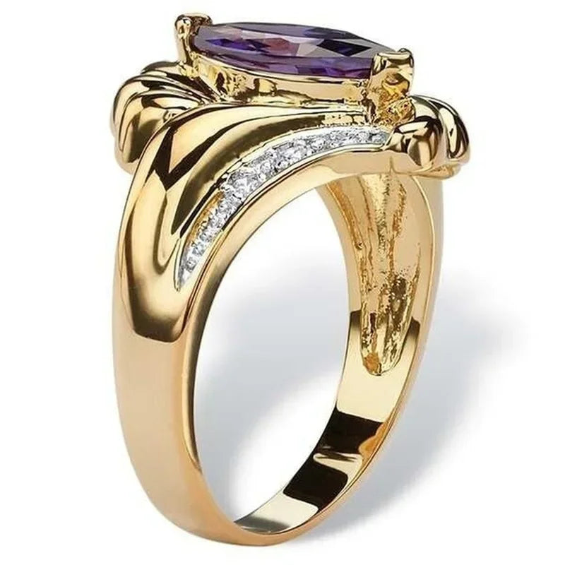 Amethyst Flower Rings