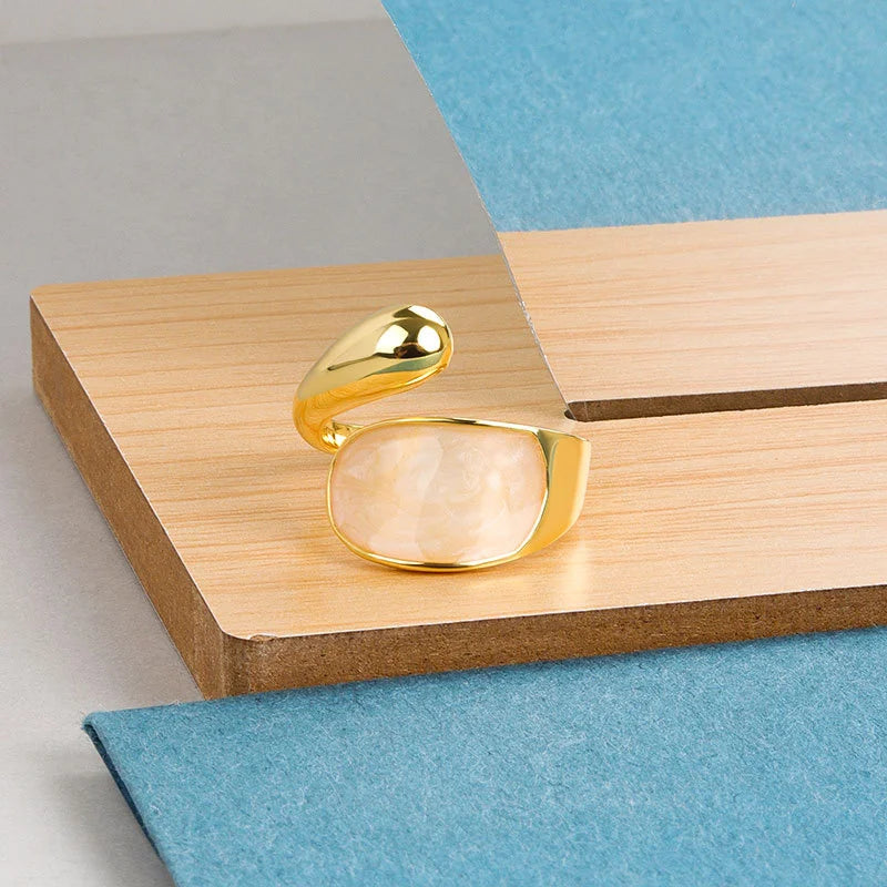 Gold Silver Color Minimalist Irregular Rings