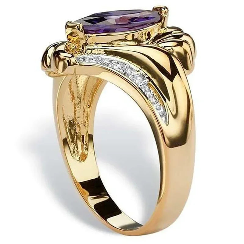 Amethyst Flower Rings
