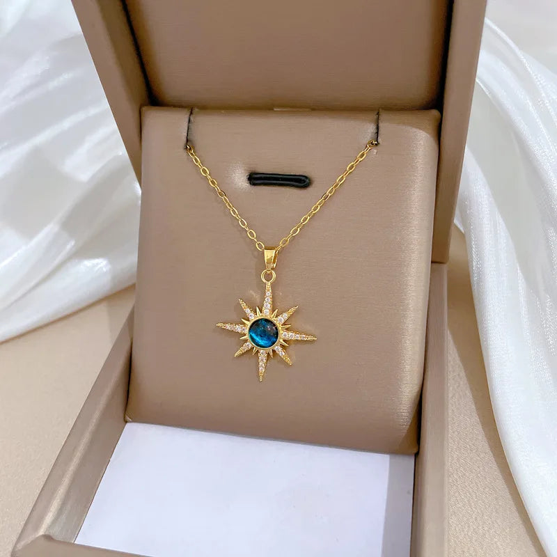 Exquisite Starry Planet Zircon Necklace