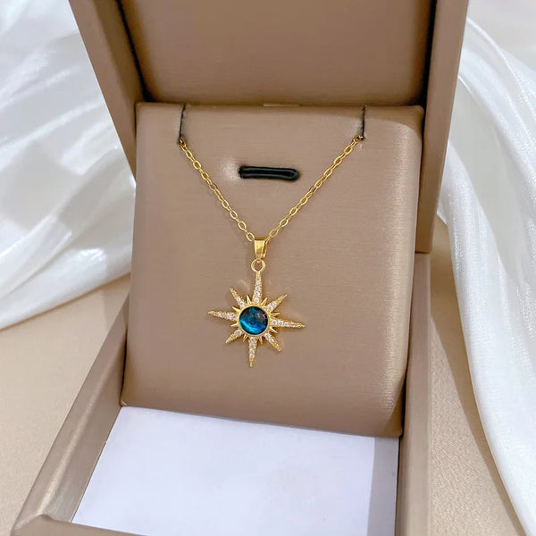 Exquisite Starry Planet Zircon Necklace